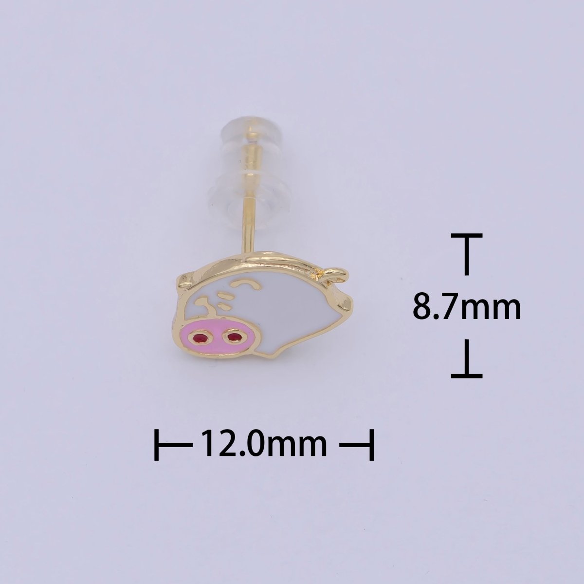 Mismatched Adorable Pig Earring Stud Set Cabbage Vegetable Stud Q-291 - DLUXCA