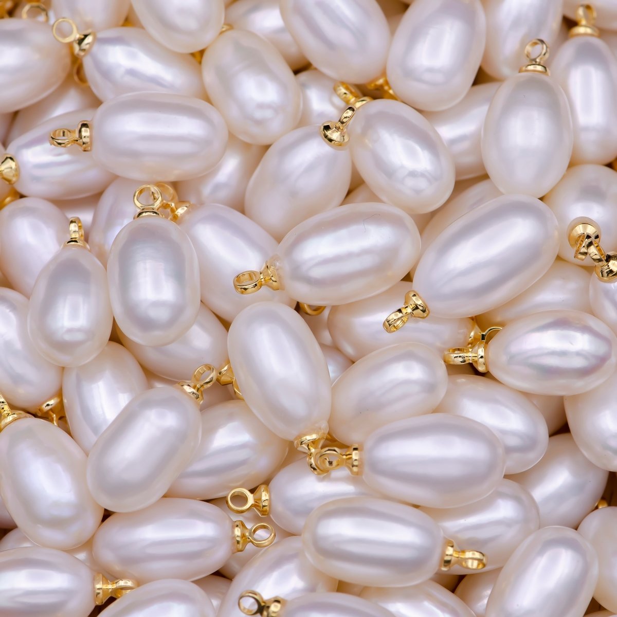 Natural White Teardrop Pearl Charm Natural Freshwater Pearl Necklace, Mauve Champagne Single Keshi Pendant, Bridesmaid Jewelry Gift P-1763 - DLUXCA