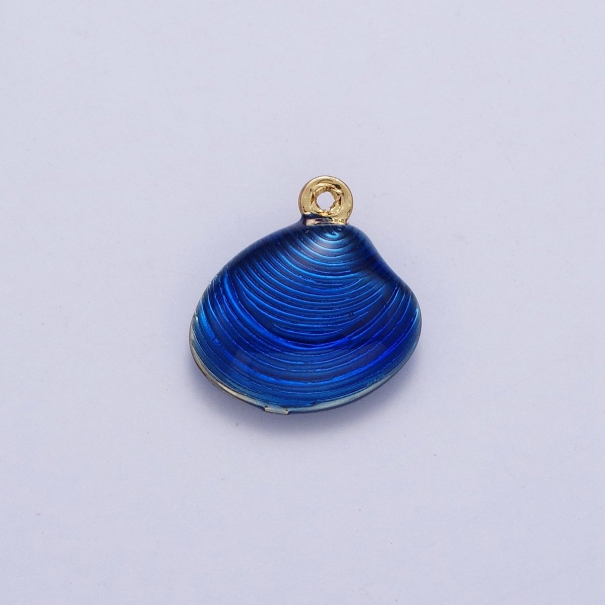 Neon Yellow, Blue, Green Colored Enamel Clam Sea Shell Charm For Summer Beach Jewelry AG-059~AG-061 - DLUXCA