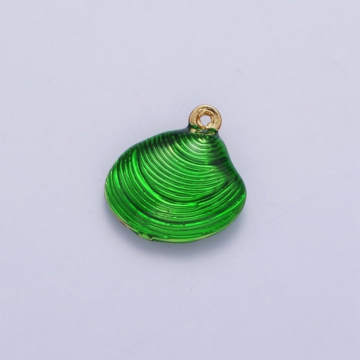 Neon Yellow, Blue, Green Colored Enamel Clam Sea Shell Charm For Summer Beach Jewelry AG-059~AG-061 - DLUXCA
