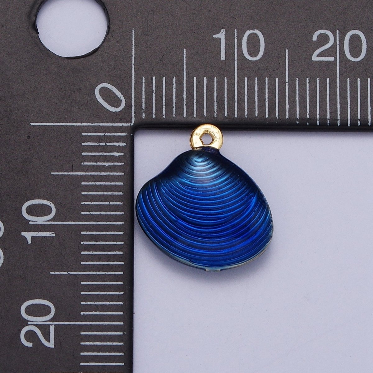 Neon Yellow, Blue, Green Colored Enamel Clam Sea Shell Charm For Summer Beach Jewelry AG-059~AG-061 - DLUXCA