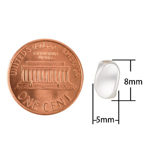 Nugget Beads,Faceted Matte Gold Silver Slider Bead for Beaded Stretch Bracelet Jewelry Supplies 8x5mm K-065 - DLUXCA