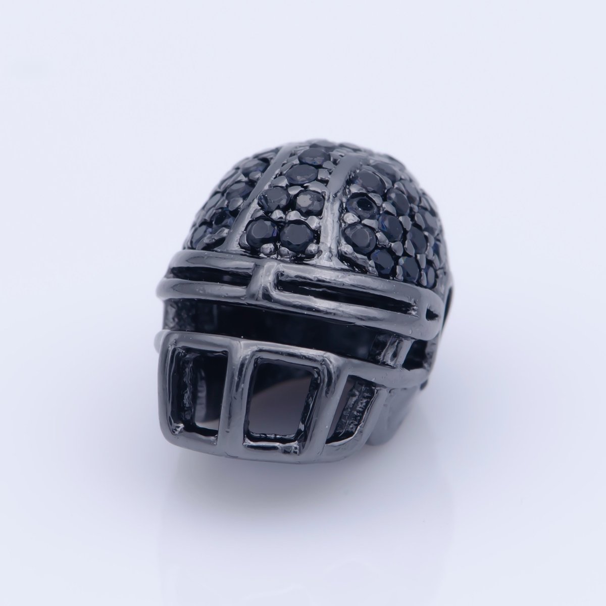 On Sale! CLEARANCE! Cubic Zirconia Crystal American Football Sport Hemet, Copper Gold Filled Charm CONNECTOR Bracelet Design Plated Material For Jewelry Making F-295 - DLUXCA