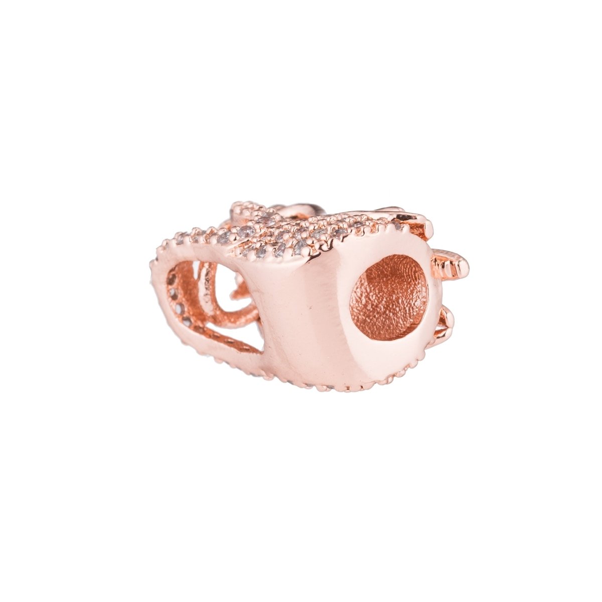 On Sale! CLEARANCE! Gold Filled Micro Paved CZ Mythical Dragon Spacer Bead | B-075 - DLUXCA