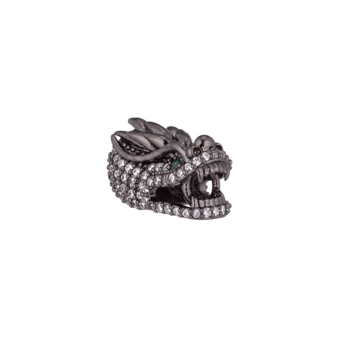 On Sale! CLEARANCE! Gold Filled Micro Paved CZ Mythical Dragon Spacer Bead | B-075 - DLUXCA