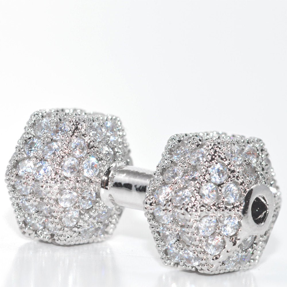 On Sale! CLEARANCE! Gold Filled Weight Lifting Sports Bracelet Charm Connector Genuine Cubic Zirconia Crystal Paved Design Cooper Plated Material | B-160 - DLUXCA