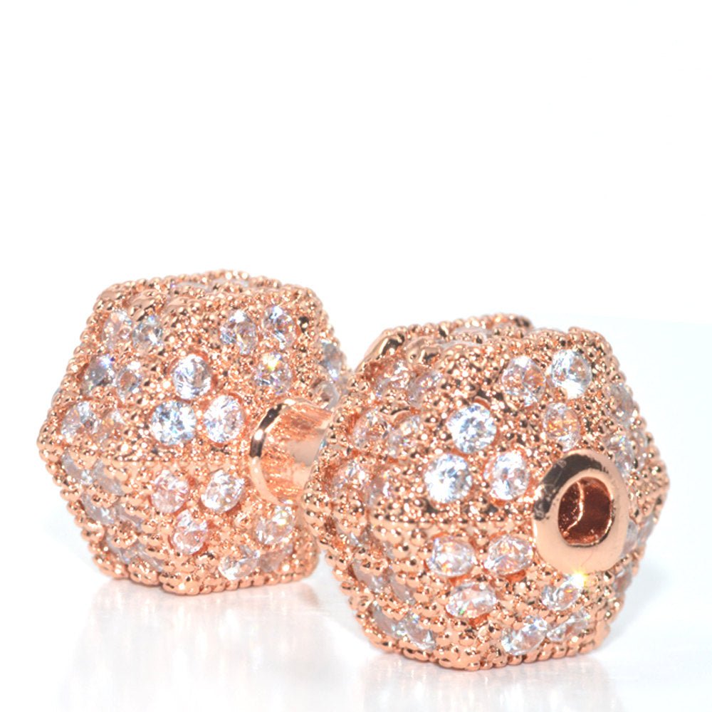 On Sale! CLEARANCE! Gold Filled Weight Lifting Sports Bracelet Charm Connector Genuine Cubic Zirconia Crystal Paved Design Cooper Plated Material | B-160 - DLUXCA