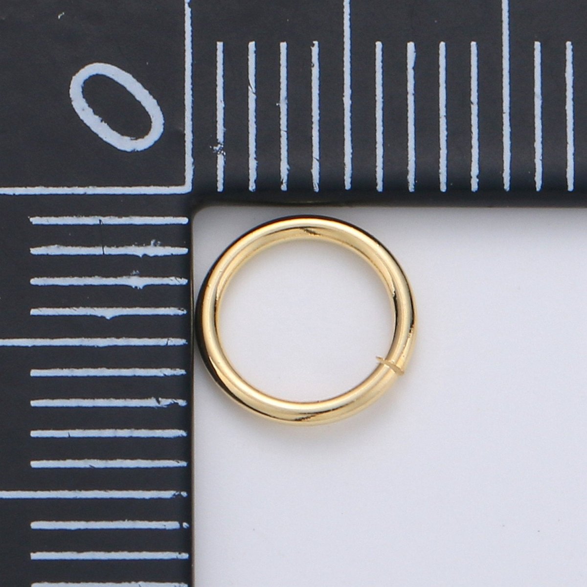 Open Jump Ring Real Gold Plated Jump Ring 5mm 6mm 7mm 8mm 10mm with 18 gauge / 1mm thickness for Jewelry Supply Component 10gram O-024 O-032 ~ O-037 - DLUXCA
