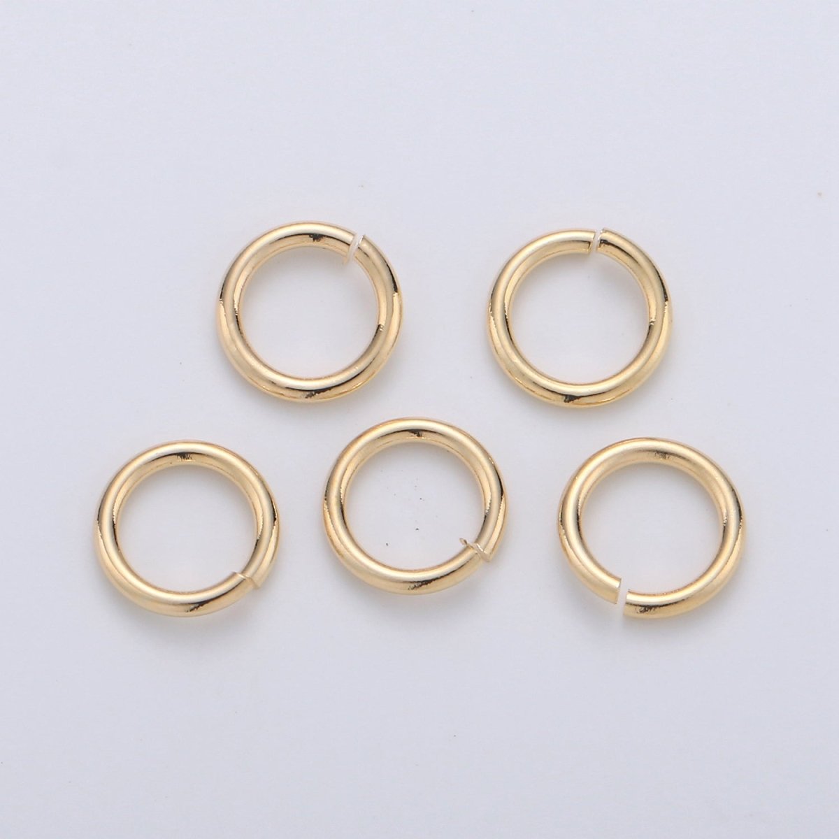 Open Jump Ring Real Gold Plated Jump Ring 5mm 6mm 7mm 8mm 10mm with 18 gauge / 1mm thickness for Jewelry Supply Component 10gram O-024 O-032 ~ O-037 - DLUXCA