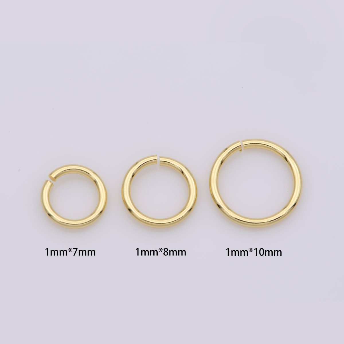 Open Jump Ring Real Gold Plated Jump Ring 5mm 6mm 7mm 8mm 10mm with 18 gauge / 1mm thickness for Jewelry Supply Component 10gram O-024 O-032 ~ O-037 - DLUXCA