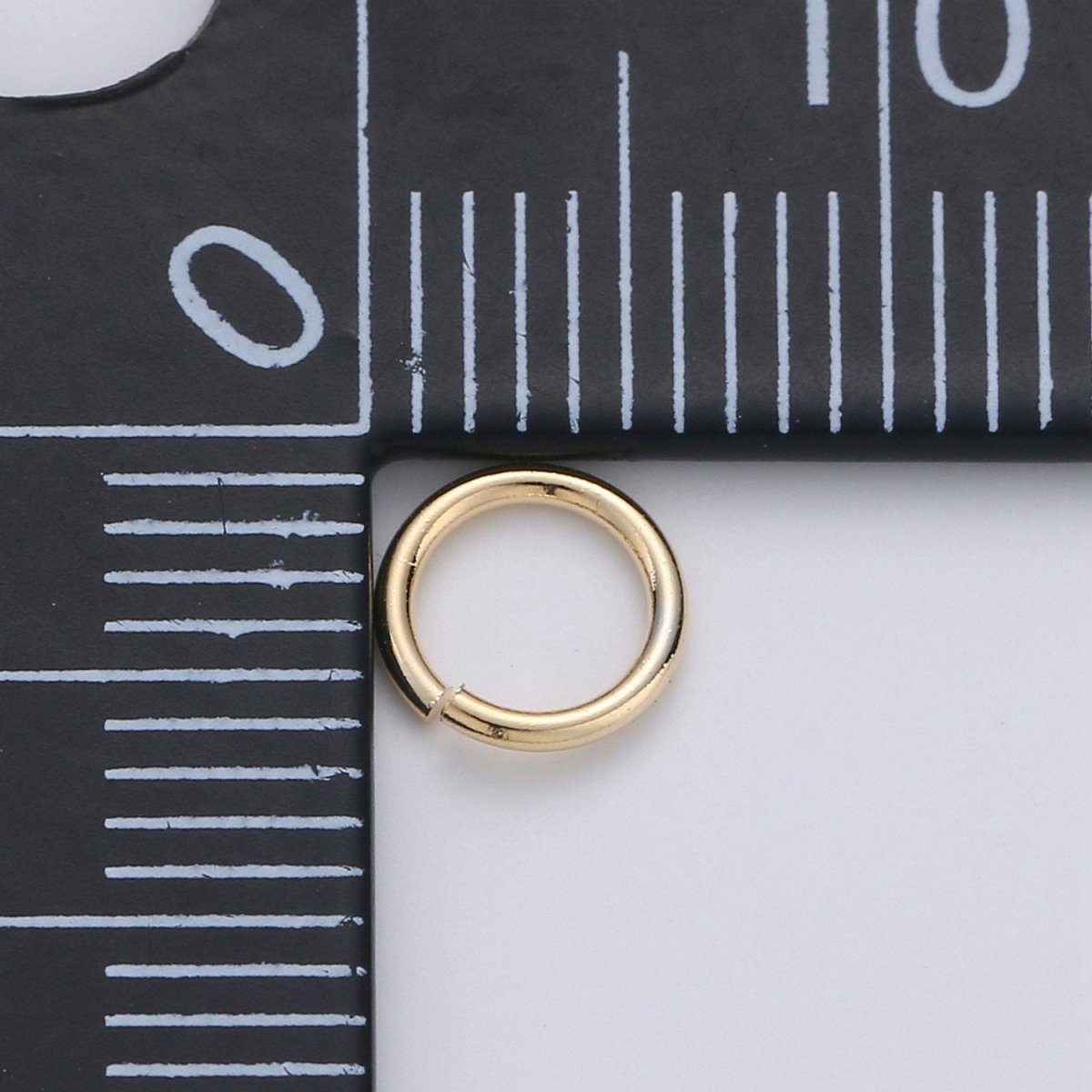 Open Jump Ring Real Gold Plated Jump Ring 5mm 6mm 7mm 8mm 10mm with 18 gauge / 1mm thickness for Jewelry Supply Component 10gram O-024 O-032 ~ O-037 - DLUXCA