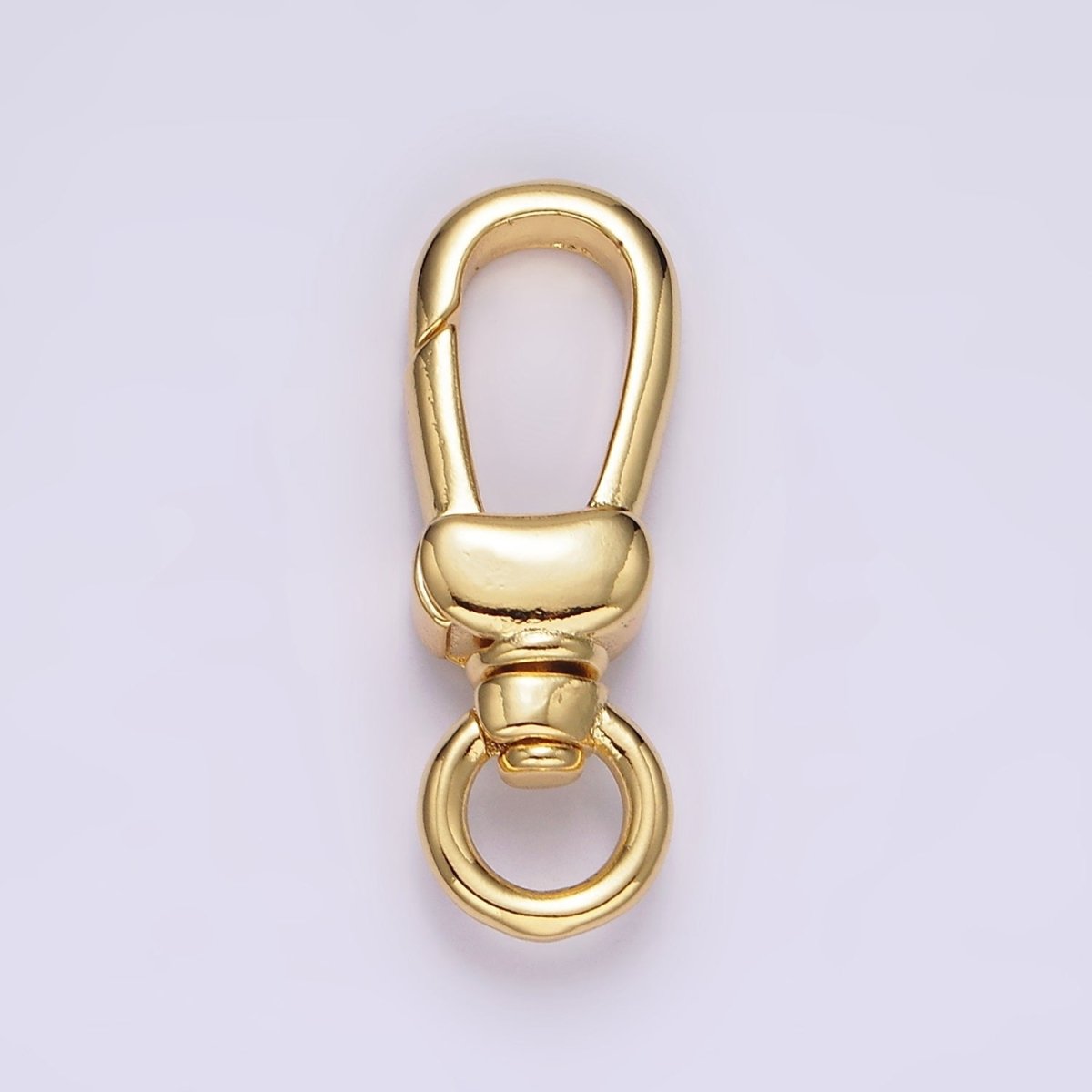 OS 14K Gold Filled 25mm Oblong Push Snap Gate Triggerless Swivel Closure | Z-605 - DLUXCA