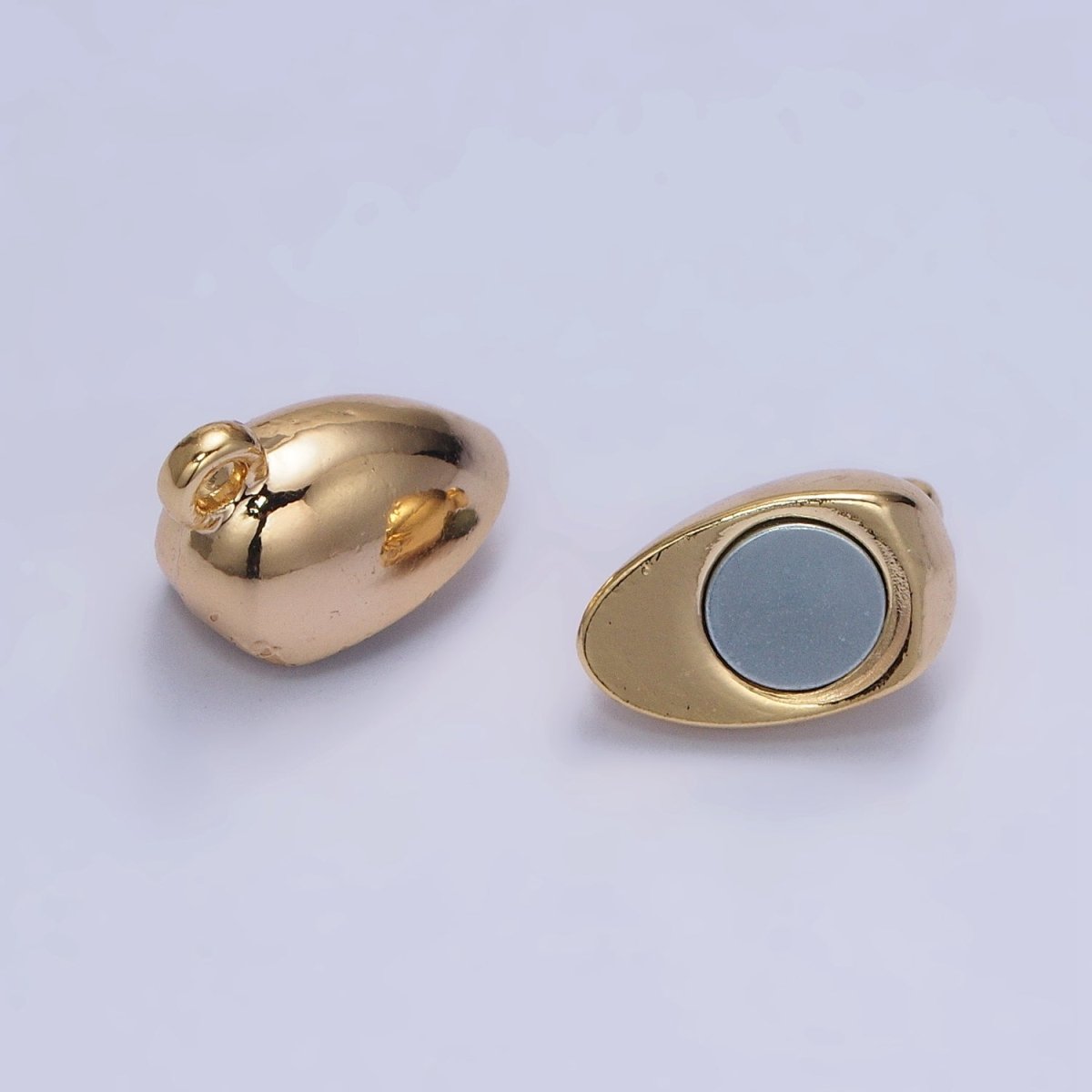 OS 16mm Gold Magnetic Heart Connector Jewelry Closure | Z-064 - DLUXCA