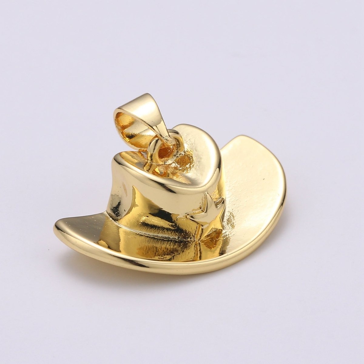 OS 1pc 22x13mm Wholesale Gold-Filled Cowboy Hat Pendant Charm, Pendant for Necklace Bracelet Anklet Making J-134 - DLUXCA