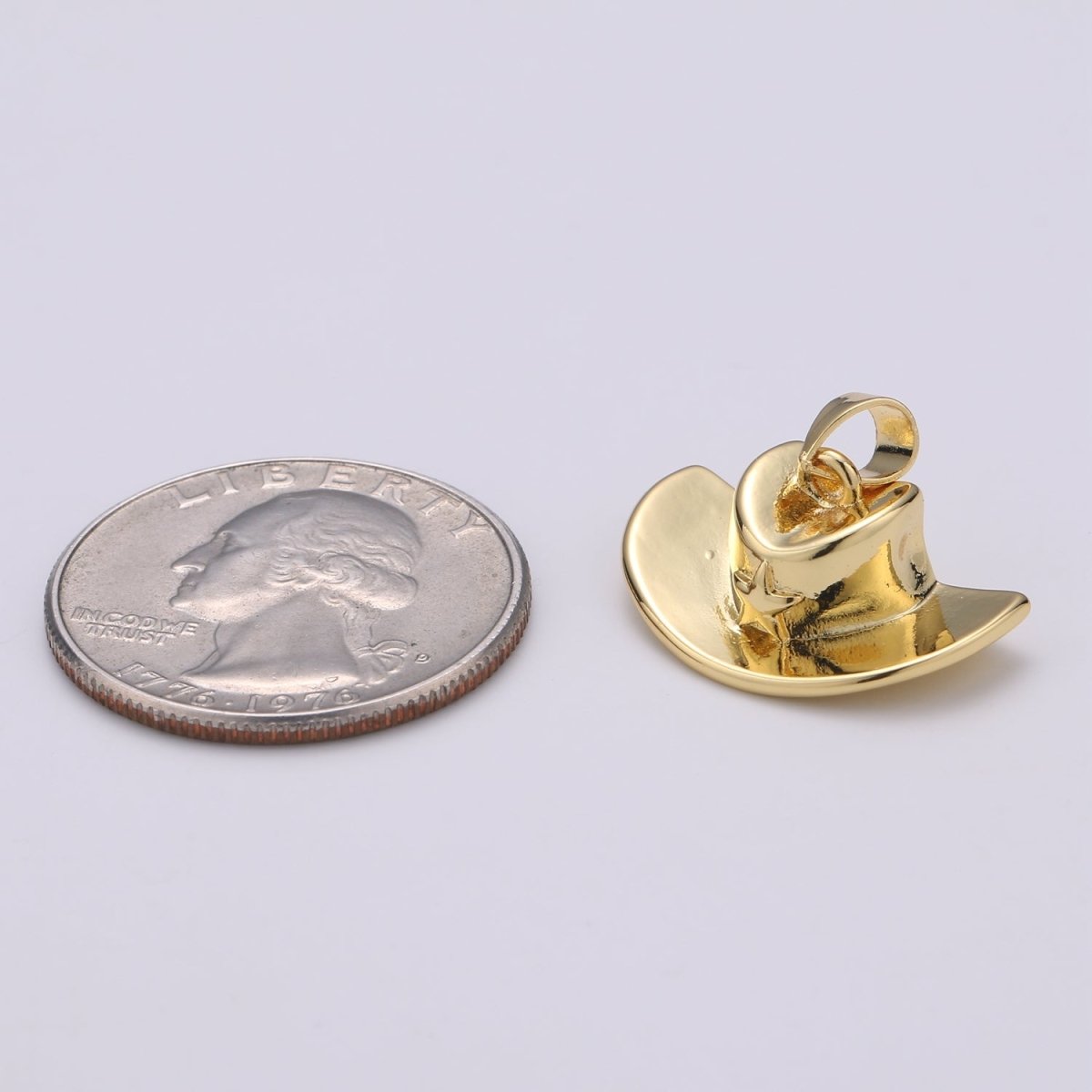 OS 1pc 22x13mm Wholesale Gold-Filled Cowboy Hat Pendant Charm, Pendant for Necklace Bracelet Anklet Making J-134 - DLUXCA