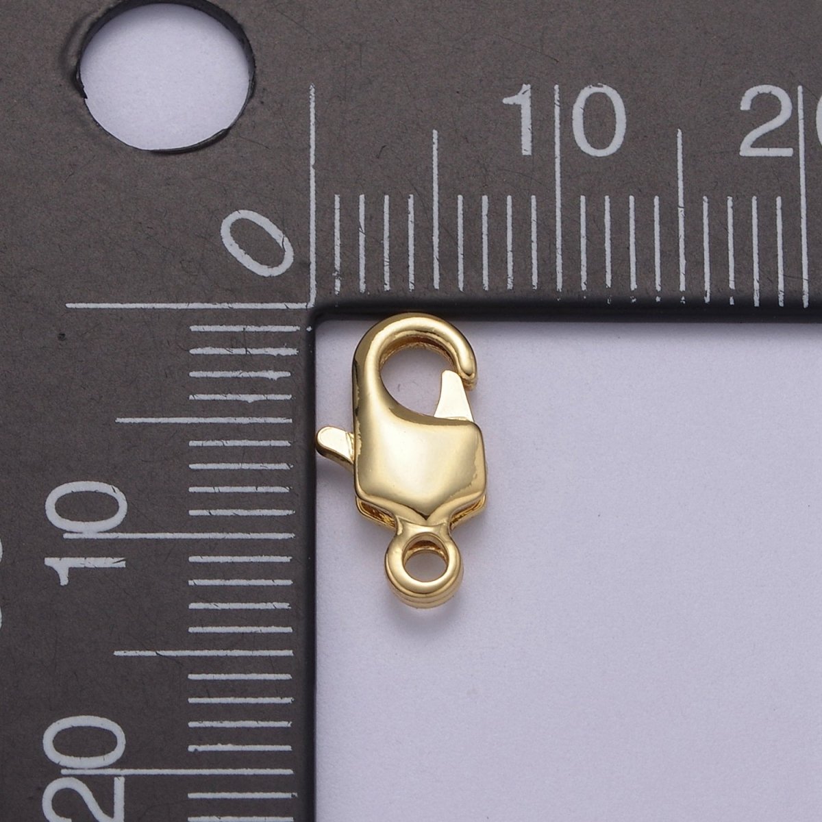 OS 24K Gold Filled 12.5mm x 7mm Rectangular Lobster Clasps Closure Findings L-636 - DLUXCA