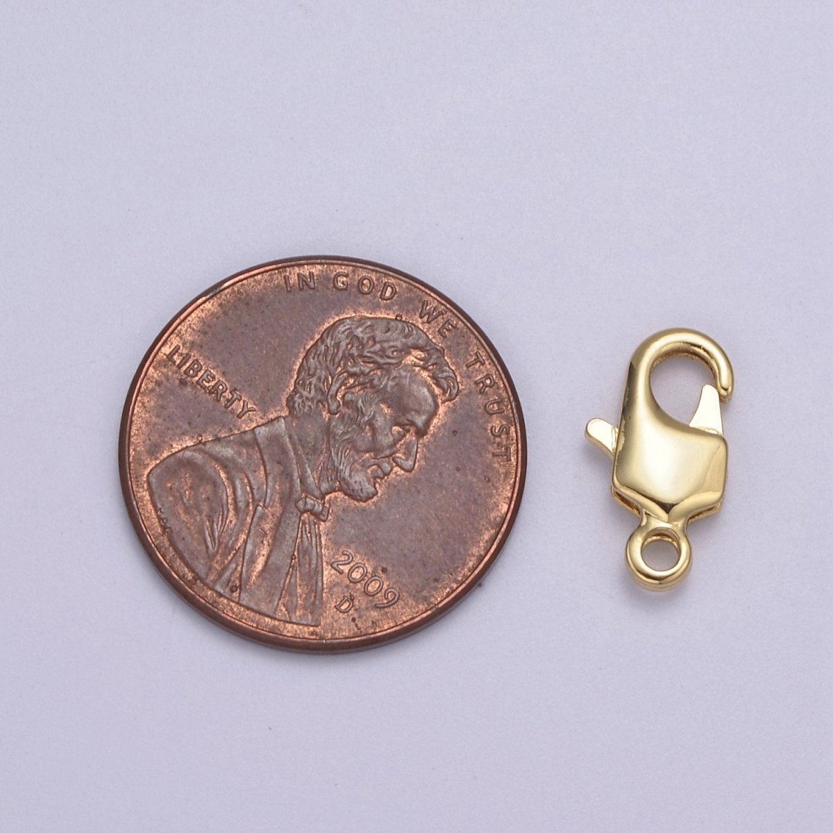 OS 24K Gold Filled 12.5mm x 7mm Rectangular Lobster Clasps Closure Findings L-636 - DLUXCA