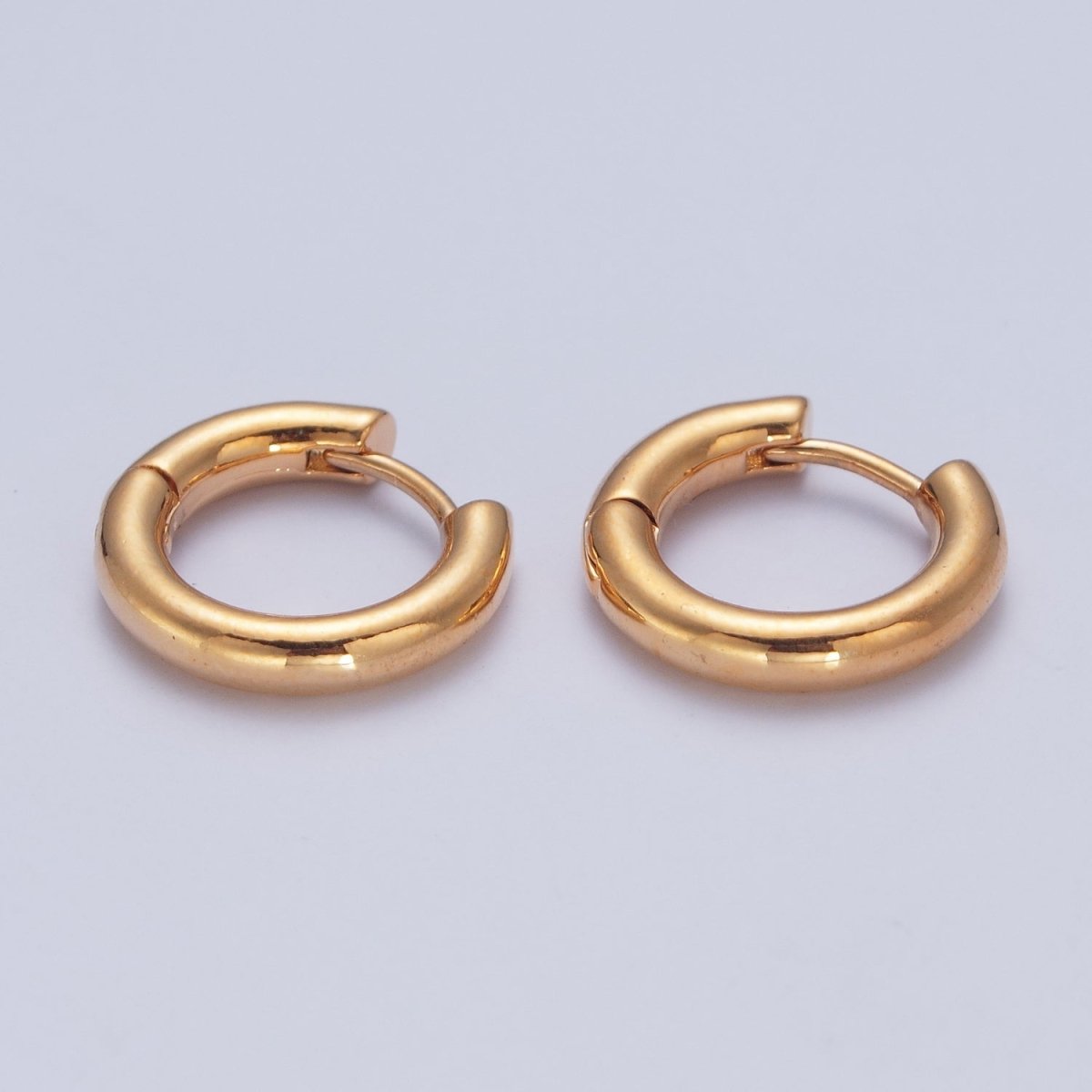OS 24K Gold Filled 16mm Minimalist Huggie Hoop Earrings | P-407 - DLUXCA