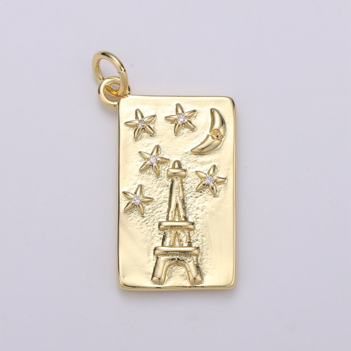 OS Gold Filled Night Time Eiffel Paris Charm D-843 - DLUXCA
