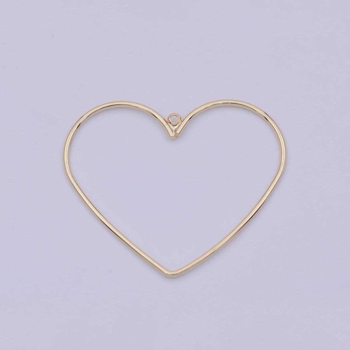 OS Large Gold Filled HEART Charms, Open Wire Heart Charm W-174 - DLUXCA