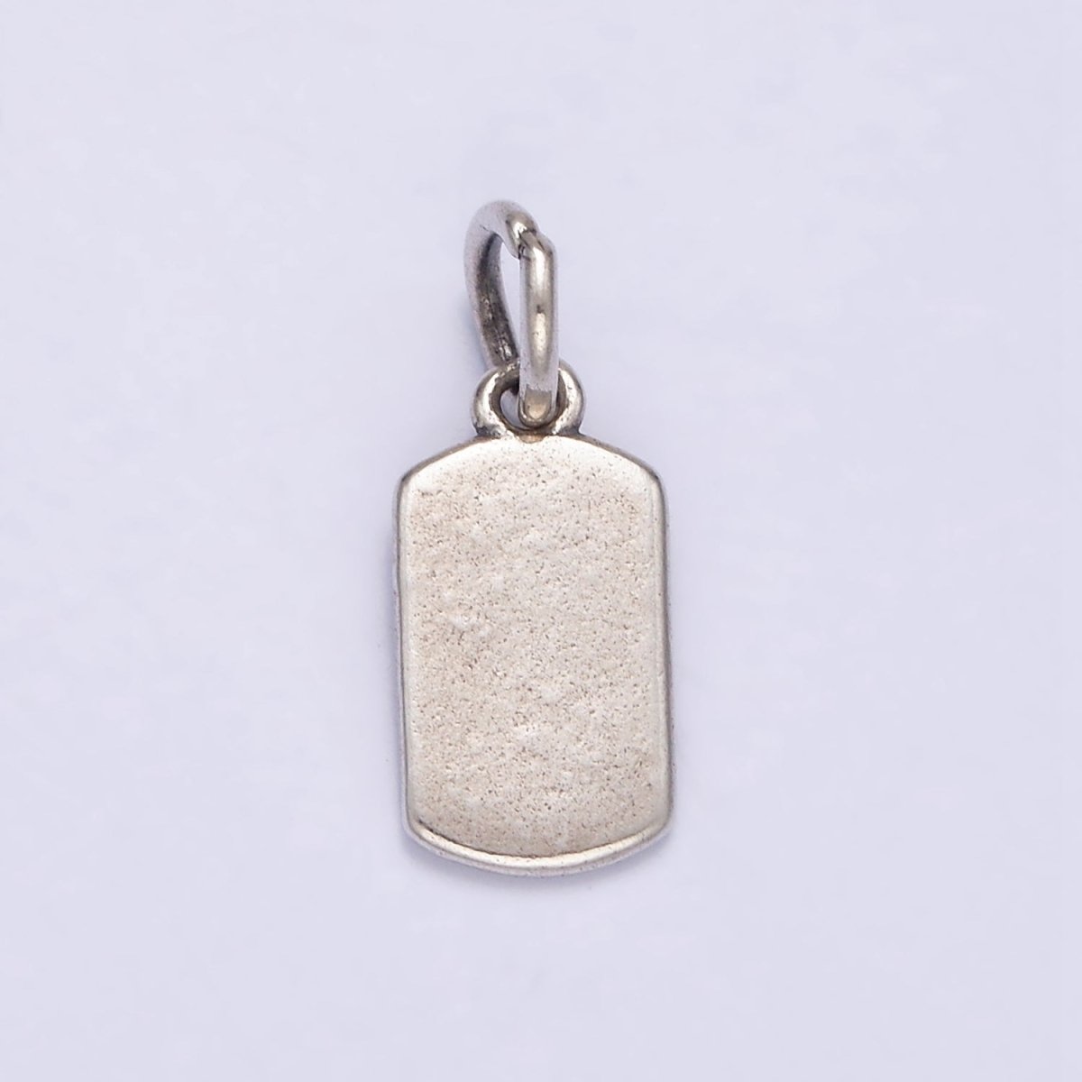 OS S925 Sterling Silver 17.5mm Mini Minimalist Tag Charm | SL-379 - DLUXCA