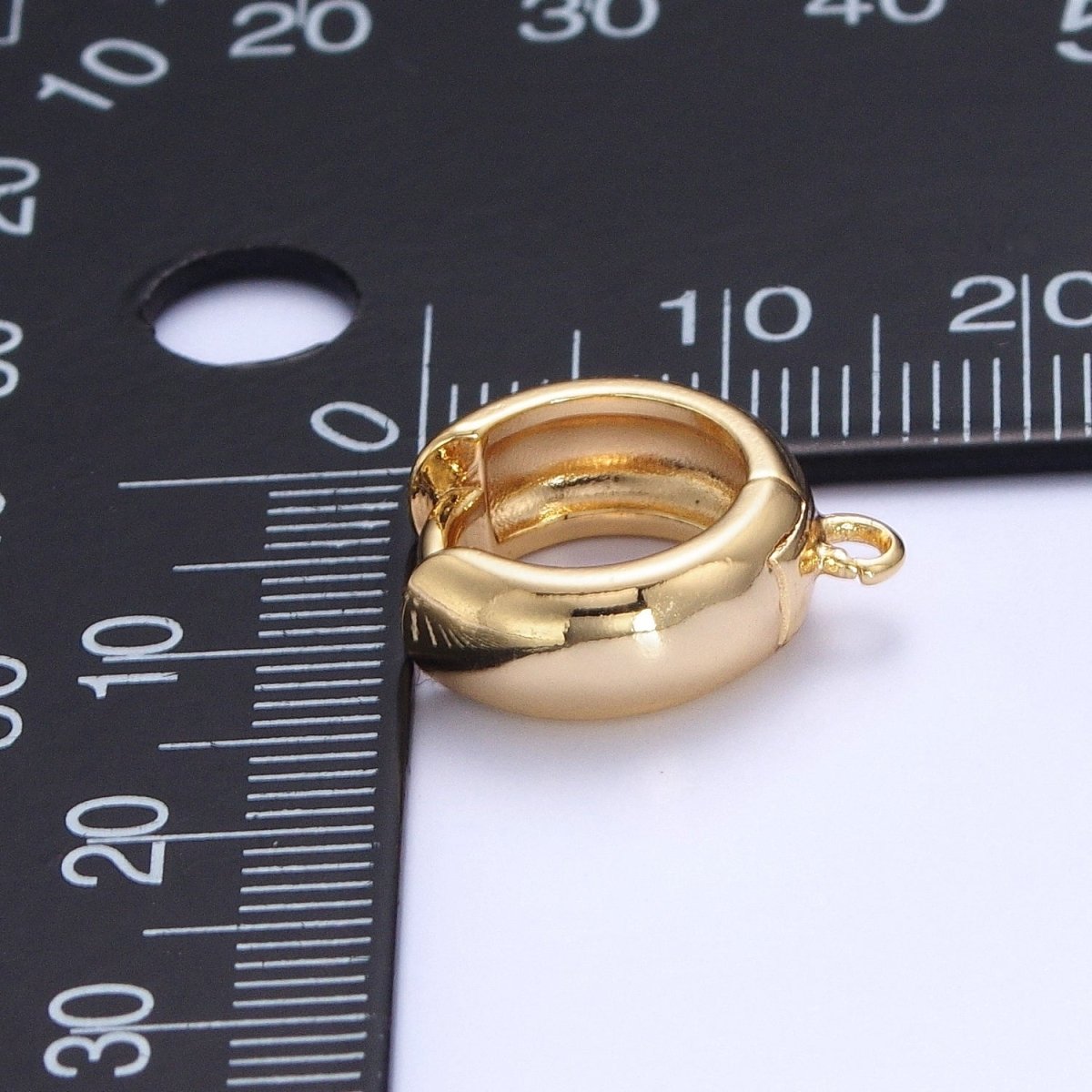 OS Thick Huggie Hoops with Open Link Loop Jewelry Component For Earrings Making L-817 - DLUXCA