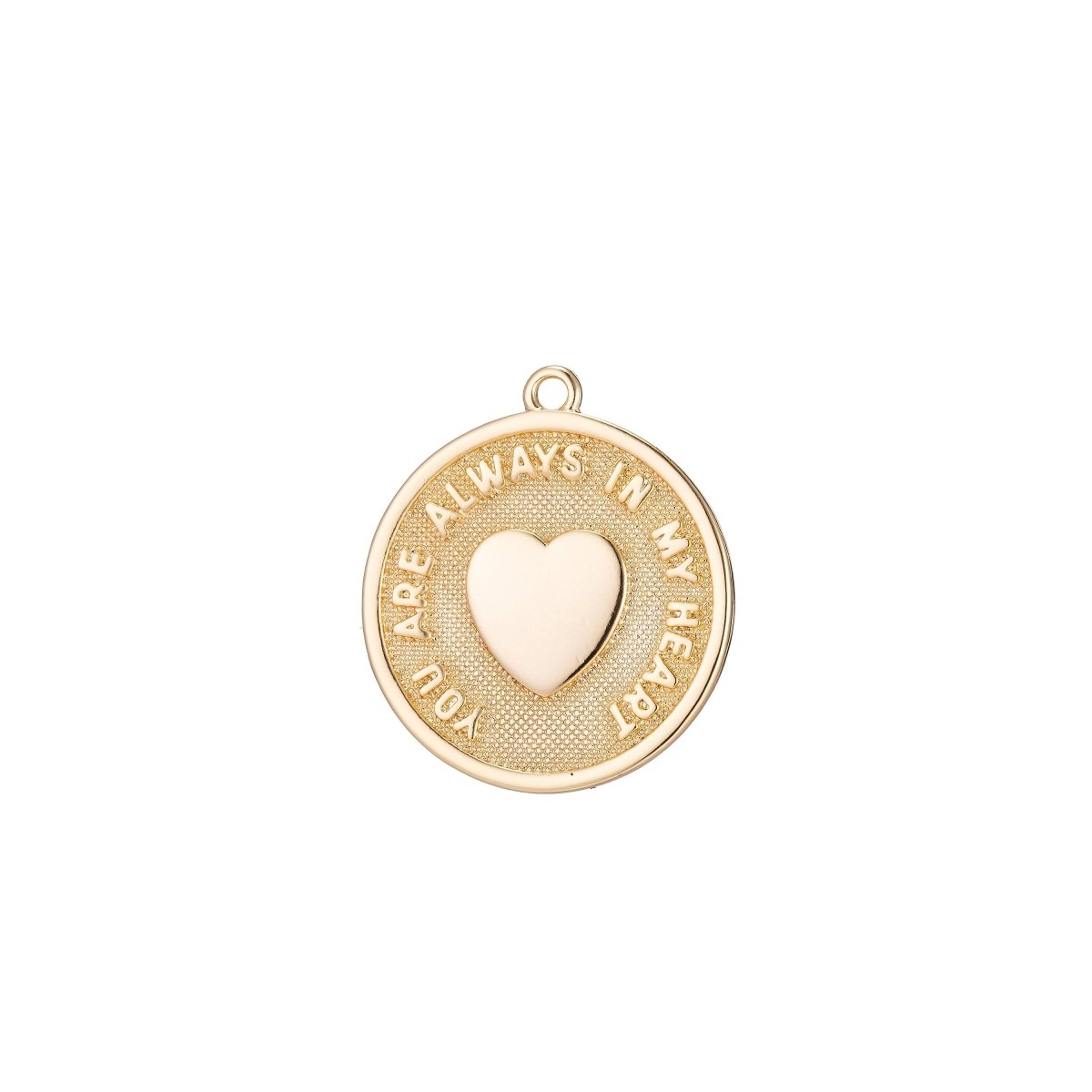 OS You are always in my heart Charm Coin Pendant for Necklace Earring Bracelet Jewelry MakingC-327 - DLUXCA