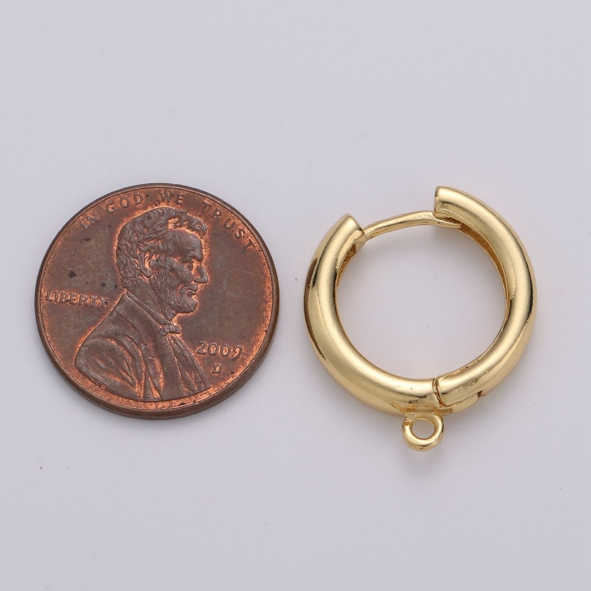 Overstock 24K Gold Filled one touch w/ open link Lever back earring making, 20x18 mm, Nickel free Lead Free for Earring Charm Making Findings K-903 - DLUXCA