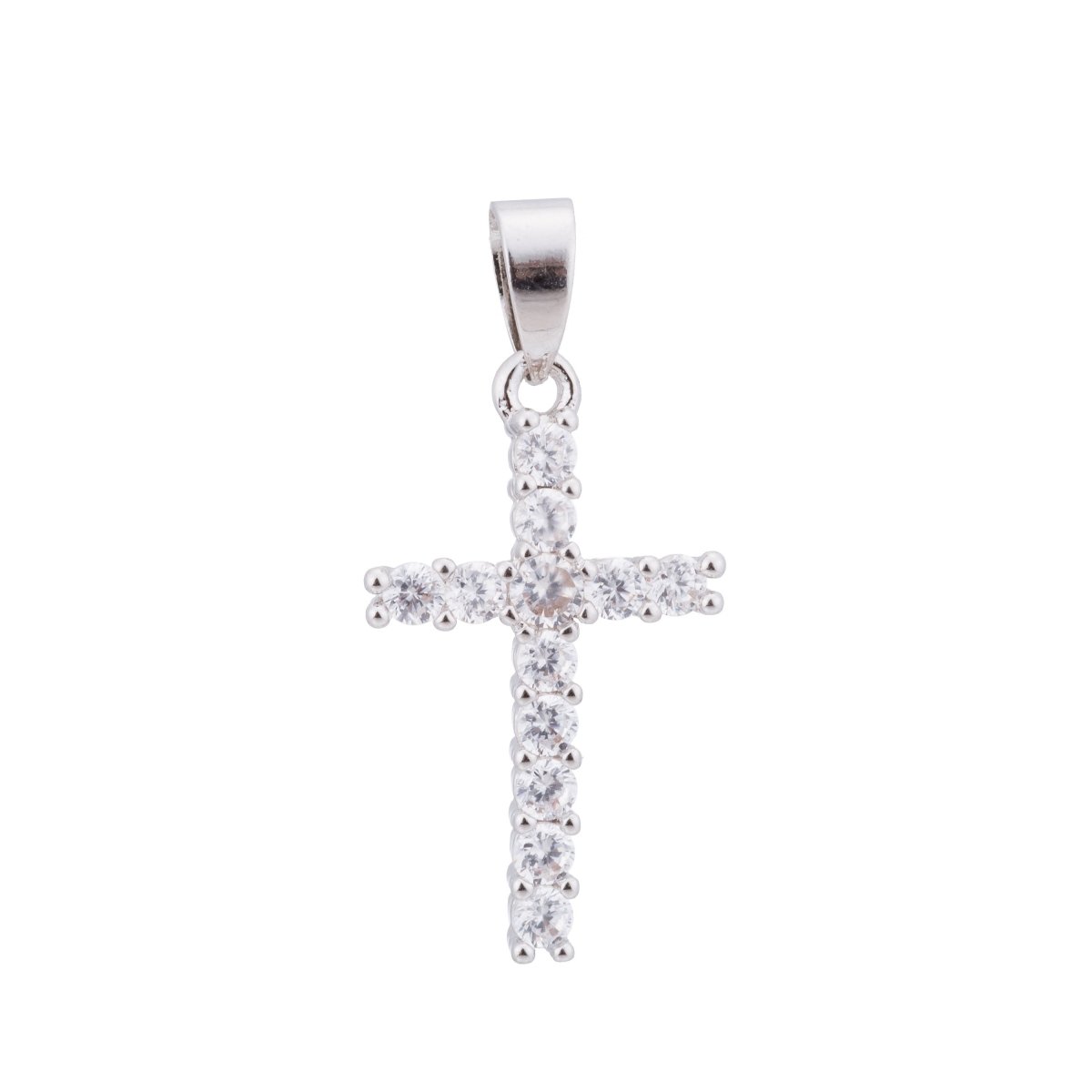 Overstock Pricing Gold Fill Cross, Jesus, Faith, Hope, Love, Believe, Family, Cubic Zirconia Necklace Pendant Charm Bead Bails Findings for Jewelry Making H-122 H-425 - DLUXCA