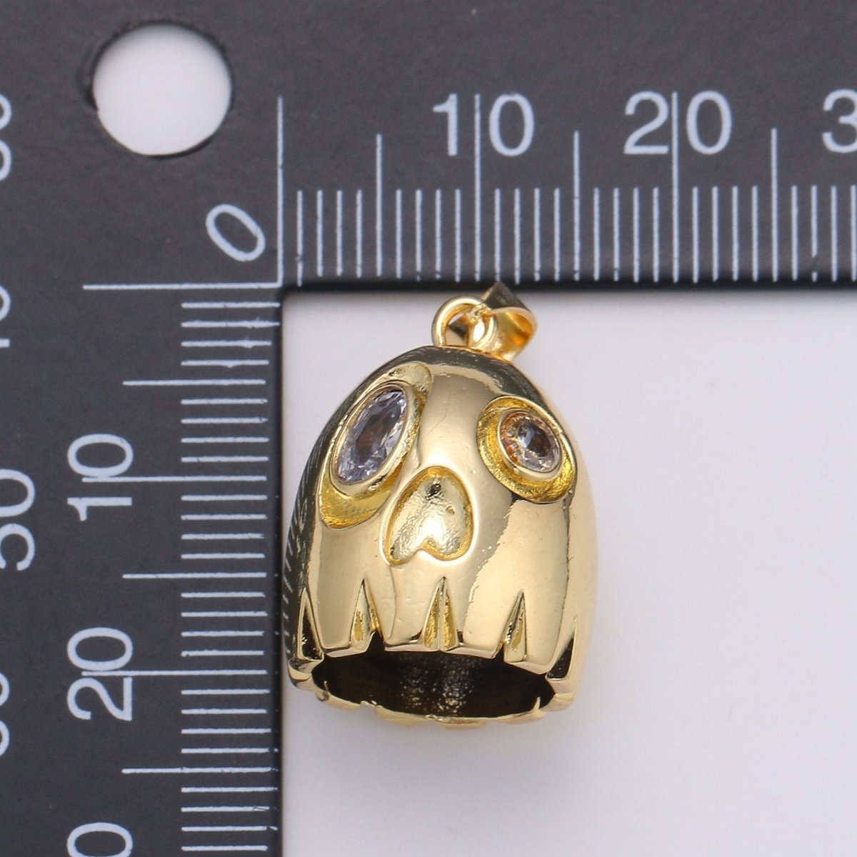 PacMan Ghost Pendant Arcade Inspired Charm Video Game Charm for 80s Necklace Jewelry Making Supply, J-062 - DLUXCA