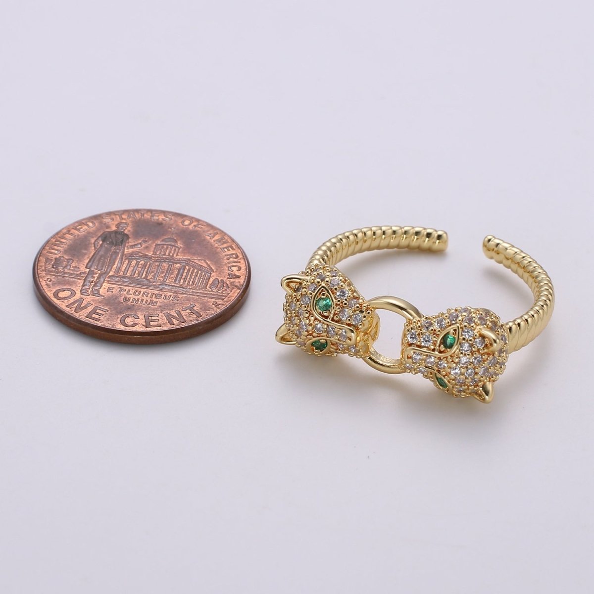 Panther ring, minimalist ring, animal ring, dainty gold ring, gold Leopard ring, animal jewelry,Gold Open ring, Adjustable Twisted ring R-159 - DLUXCA