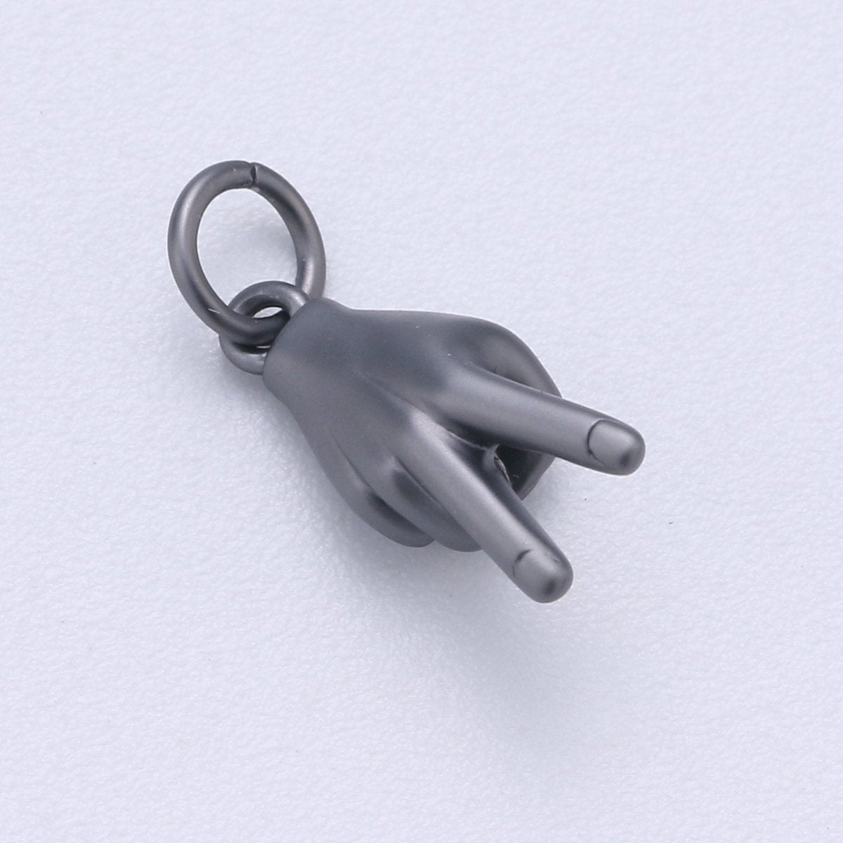 Peace Sign Hand Symbol Charm, Unique Gold Fill Peace Sign For Necklace Pendant Bracelet Earring Charm Jewelry Making Gift For Hippy C-407 - DLUXCA