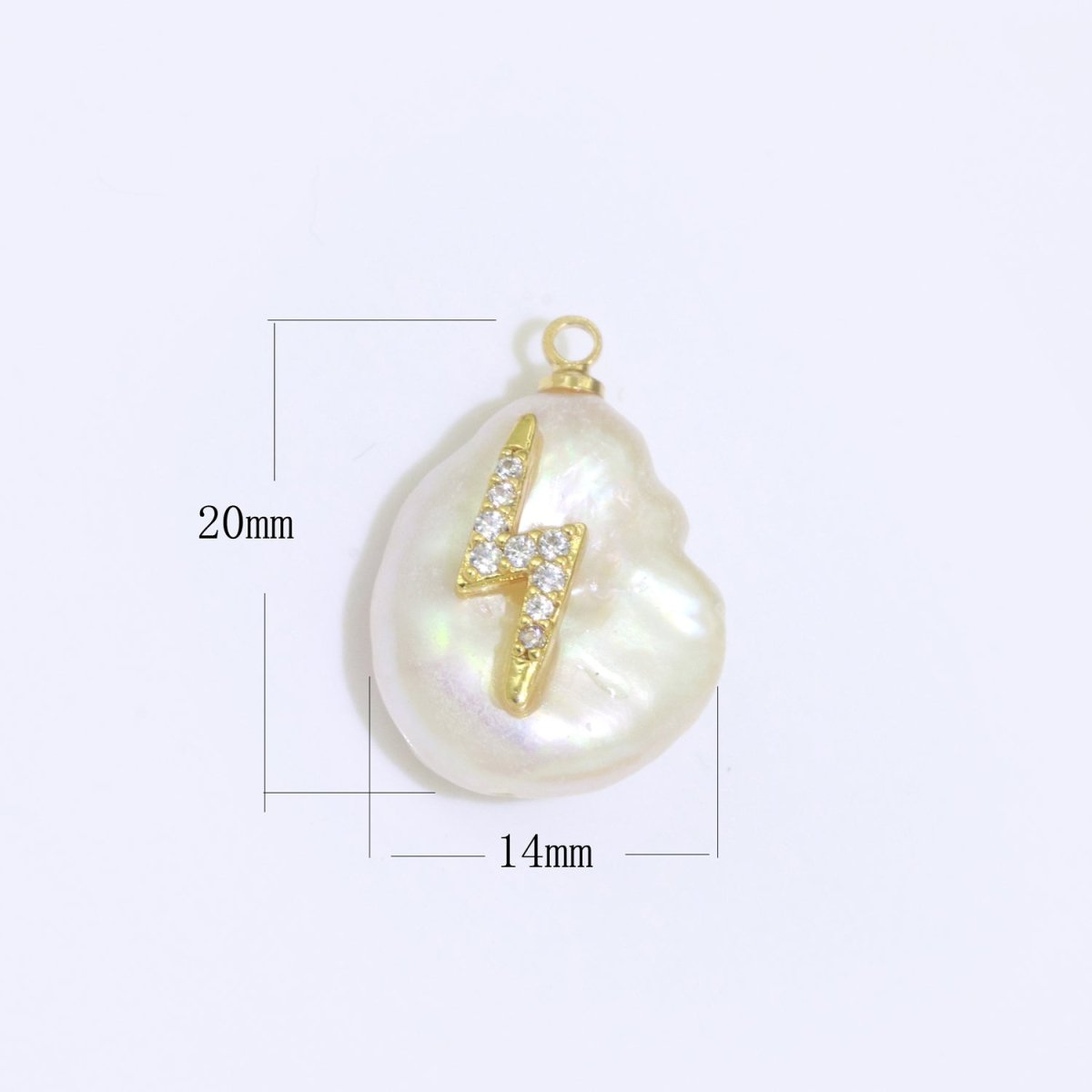 Pearl Gold Evil Eye Charm, Bee, Thunder, Weed, Star Charm Dainty Pear Freeform Pearl Jewelry for Amulet Pendant Jewelry Supply P-1826 P-1827 - DLUXCA