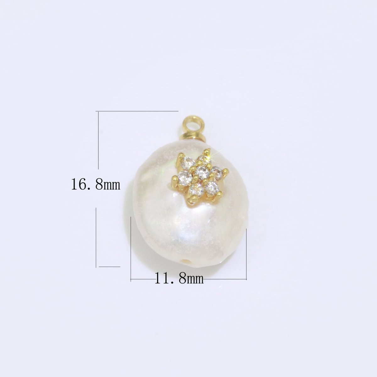 Pearl Gold Evil Eye Charm, Bee, Thunder, Weed, Star Charm Dainty Pear Freeform Pearl Jewelry for Amulet Pendant Jewelry Supply P-1826 P-1827 - DLUXCA