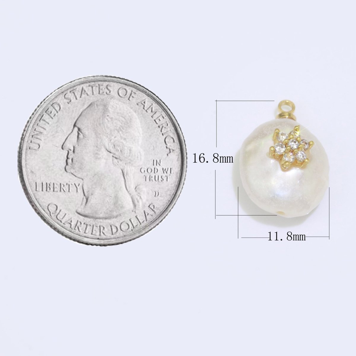 Pearl Gold Evil Eye Charm, Bee, Thunder, Weed, Star Charm Dainty Pear Freeform Pearl Jewelry for Amulet Pendant Jewelry Supply P-1826 P-1827 - DLUXCA