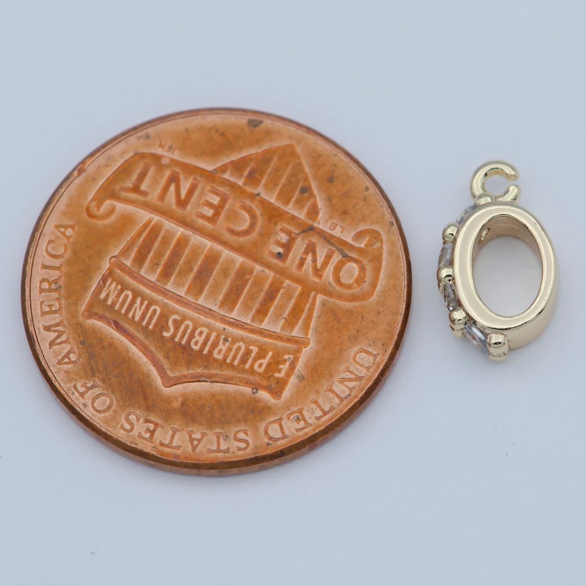 Pendant Bail with Hook CZ Micro Pave Pendant Bail Gold Plated Bail Clasps open link for charm M-359 - DLUXCA