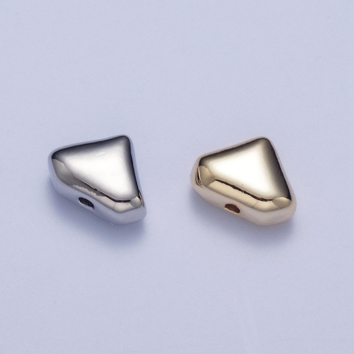 Pieces Pack 5.4mm Mini Triangle Spacer Beads Jewelry Component in Gold & Silver B-070 B-074 - DLUXCA