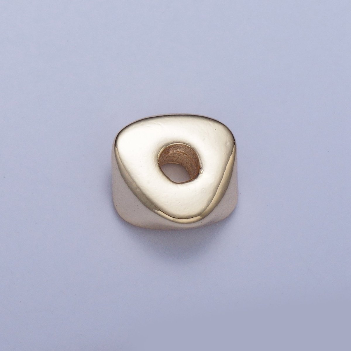 Pieces Pack 8.6mm Triangle Twist Geometric Spacer Beads Jewelry Component in Gold & Silver B-058 B-061 - DLUXCA