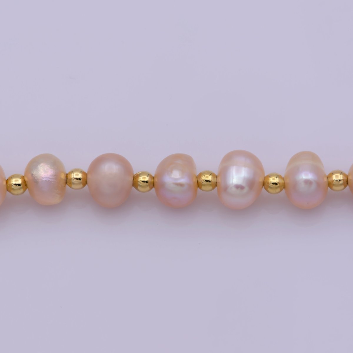Pink Pearl Necklace | Pink Fresh Water Pearls | Classic Real Pearl Necklace 16.7 inch + 2 inch extender | WA-407Clearance Pricing - DLUXCA