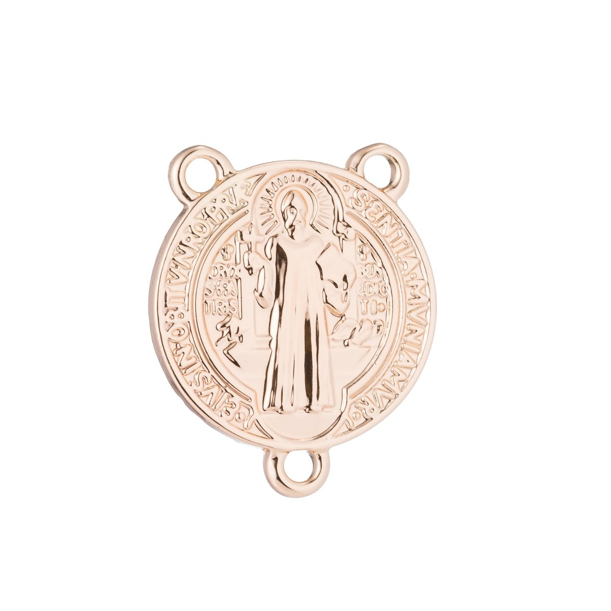 Pinky Gold filled Rosary Centerpiece, Cross, Jesus, Saint, Double Sided, Rosary Making Supply, Necklace Pendant, Findings for supplies F-199 - DLUXCA