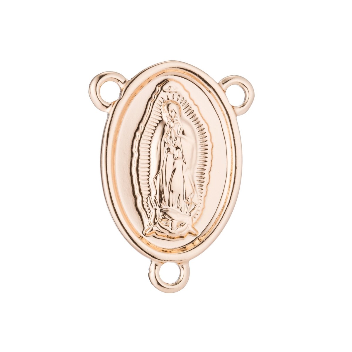 Pinky Gold Filled Rosary Centerpiece, Sacred Heart, Rosary Center, Rosary Making Supplies, Necklace Pendant, Findings for Jewelry Making F-187 - DLUXCA