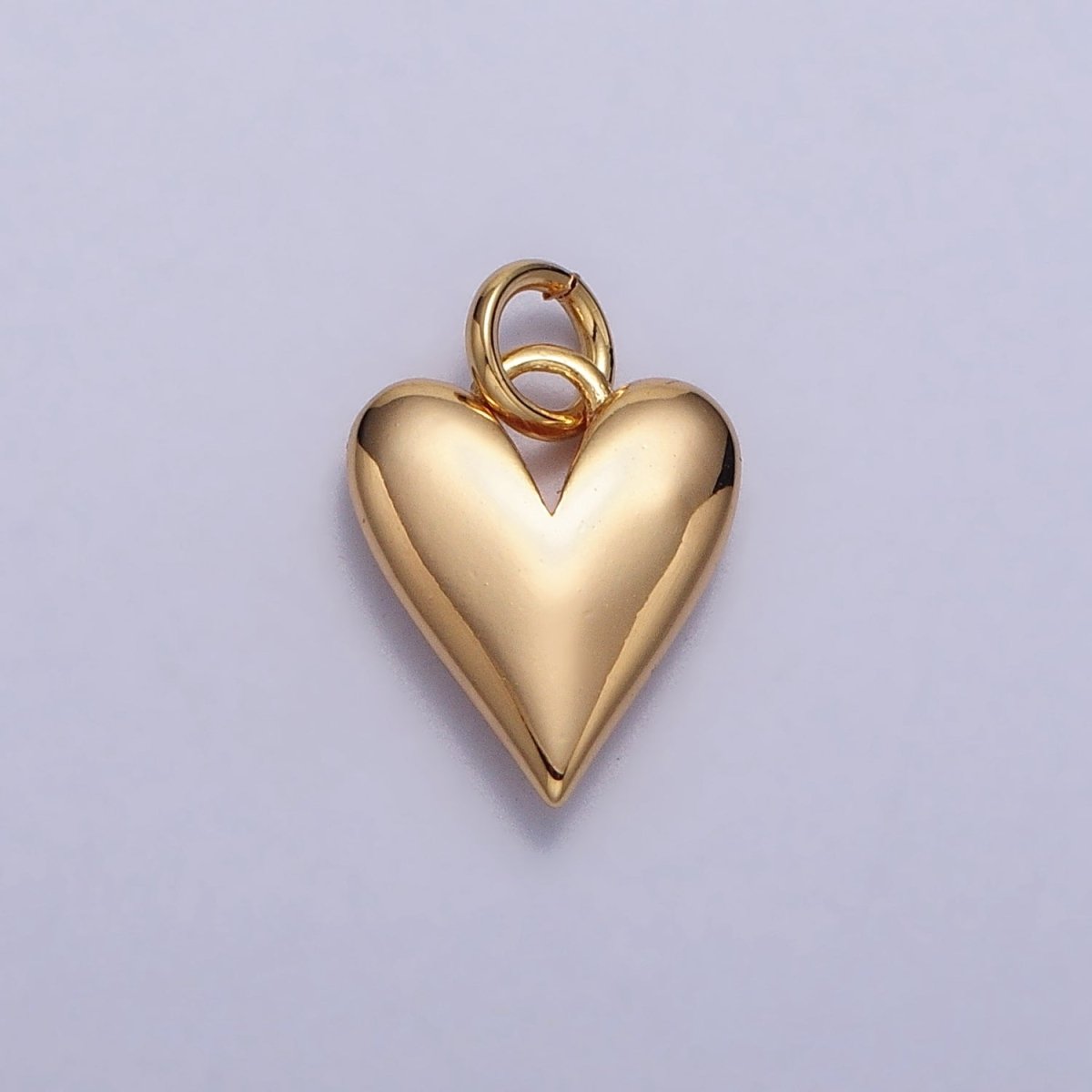 Puffed Heart Minimalist Valentine Add-On Charm in Gold & Silver | AC-305 AC-306 - DLUXCA