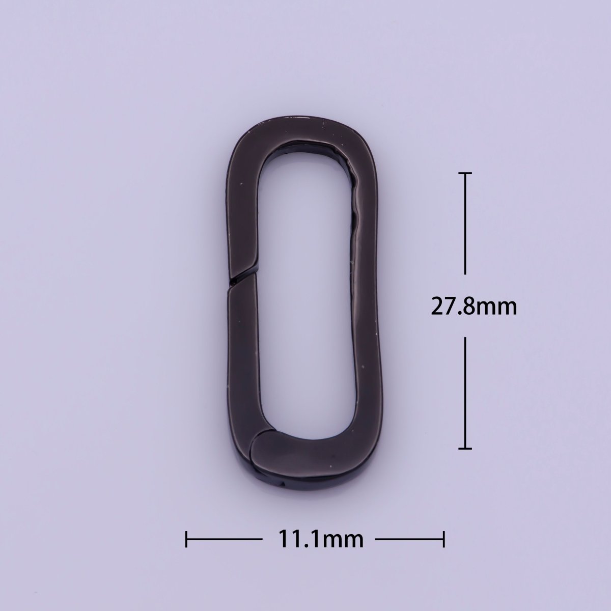 Push in Gate Lock Oval Jewelry Clasp Charm Holder Black Push Gate Clasp, Spring Gate Clasp WHOLESALE Supply L-550 - DLUXCA