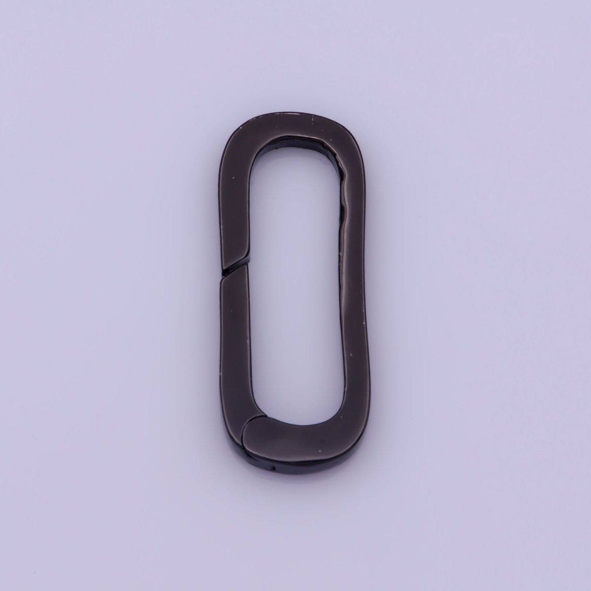 Push in Gate Lock Oval Jewelry Clasp Charm Holder Black Push Gate Clasp, Spring Gate Clasp WHOLESALE Supply L-550 - DLUXCA