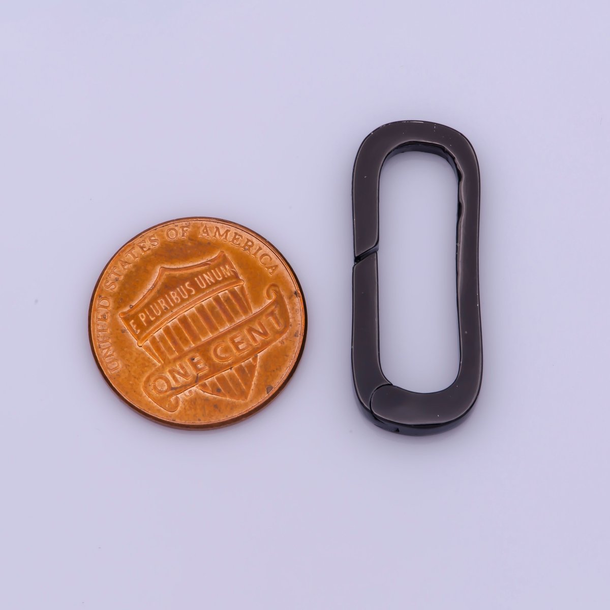 Push in Gate Lock Oval Jewelry Clasp Charm Holder Black Push Gate Clasp, Spring Gate Clasp WHOLESALE Supply L-550 - DLUXCA