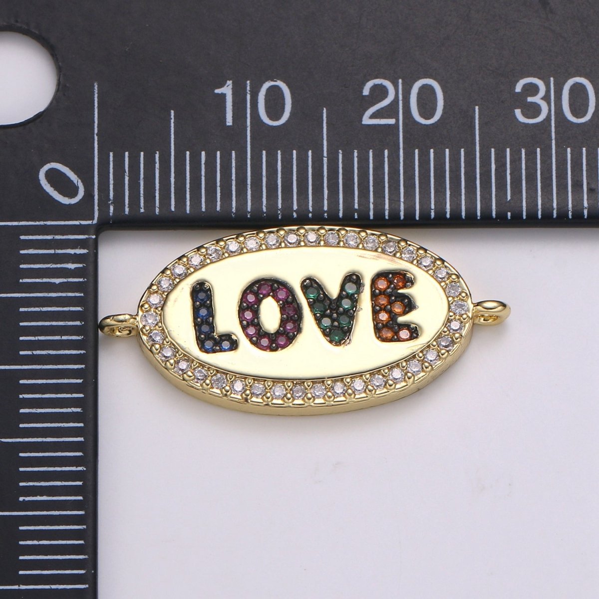 Rainbow Gold Filled "LOVE" Connectors F-580 - DLUXCA