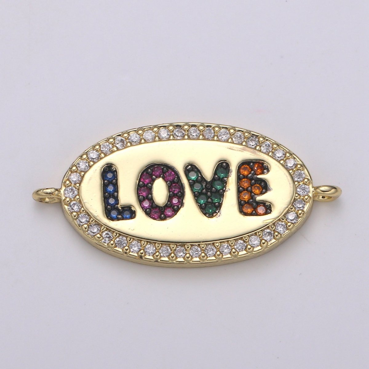 Rainbow Gold Filled "LOVE" Connectors F-580 - DLUXCA