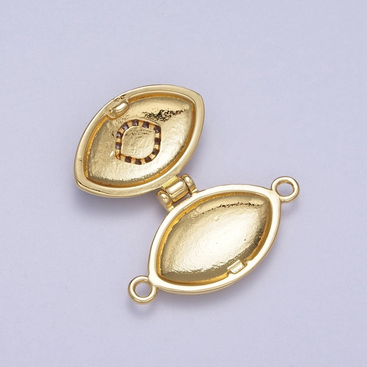 Red Evil Eyed Black, White Locket Link Connector | Y-645 Y-646 - DLUXCA