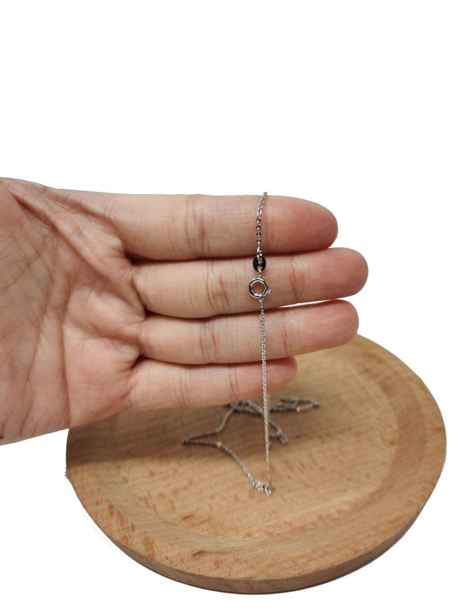 Rhodium Plated 0.5mm Dainty Cable 20 Inch Layering Necklace | CN-640 Clearance Pricing - DLUXCA