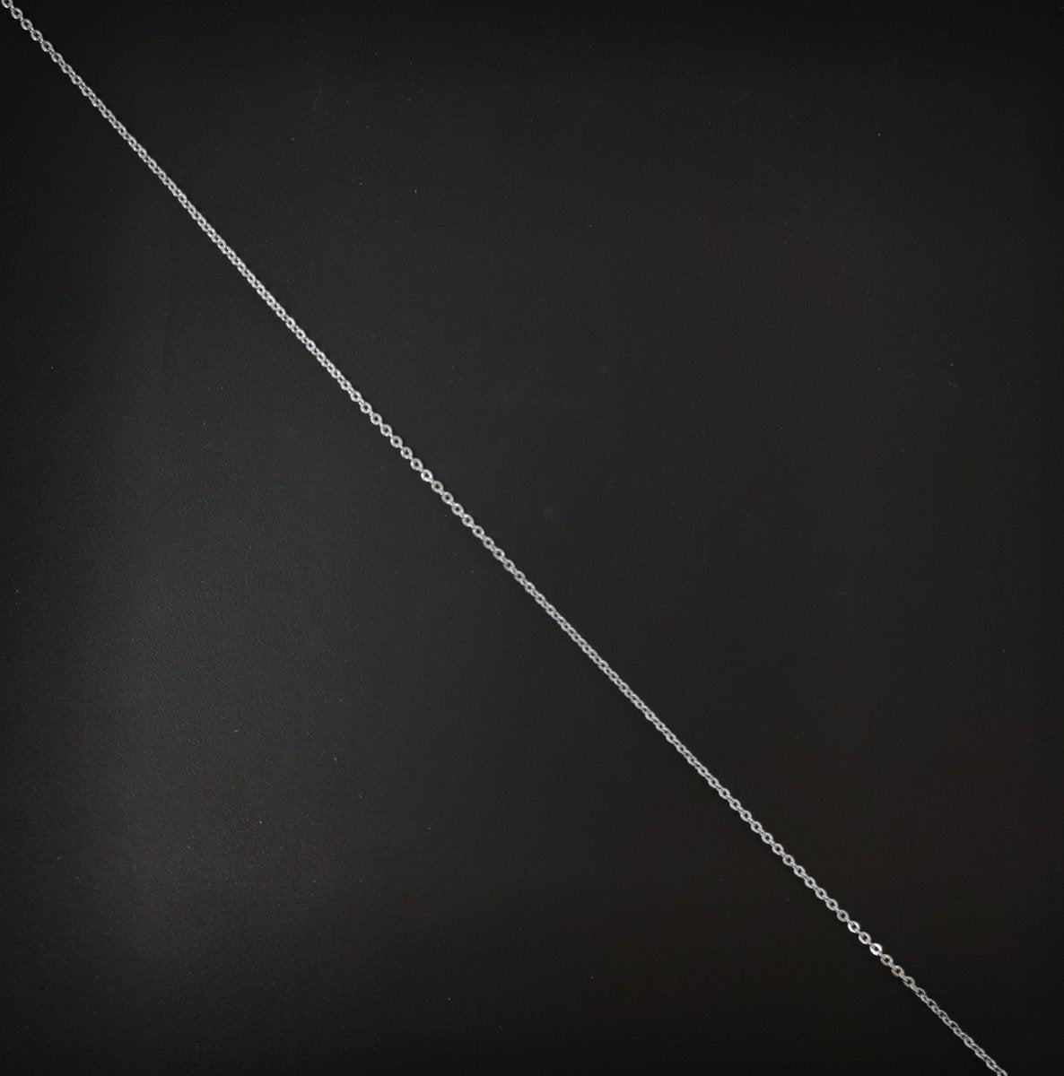 Rhodium Plated 0.5mm Dainty Cable 20 Inch Layering Necklace | CN-640 Clearance Pricing - DLUXCA